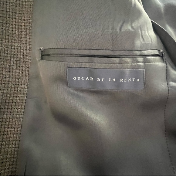 Oscar De La Renta Mens 46” Chest Brown Silk Wool Blend Sport Coat Jacket Blazer - Picture 4 of 9